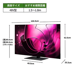【無料長期保証1+3年付き】<ＲＥＧＺＡ>  REGZA 48X8900R 48V型有機ELテレビ X8900Rシリーズ