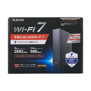 エレコム WRC-BE36QSD-B メッシュ WiFi ルーター 親機 WiFi7 11be／11ax Windows mac 対応 ブラック  