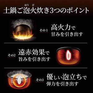 タイガー JPL-Y100KG 土鍋圧力IHジャー炊飯器 土鍋ご泡火炊き 5.5合炊き エボニーブラック