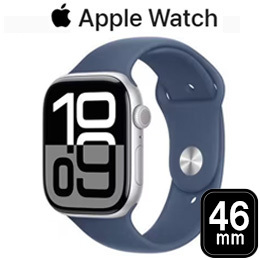 [Apple] アップル Apple Watch Series 10 GPSモデル 46mm MWWM3J/A [シルバー・デニムスポーツバンド M/L]☆