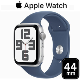 [Apple] アップル Apple Watch SE 第2世代 GPSモデル 44mm MXEQ3J/A [シルバー・デニムスポーツバンド S/M]☆
