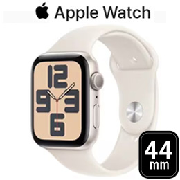 [Apple] アップル Apple Watch SE 第2世代 GPSモデル 44mm MXEU3J/A [スターライトスポーツバンド S/M]☆