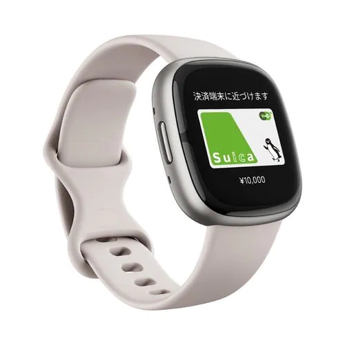 Fitbit FB521SRWT-FRCJK スマートウォッチ Fitbit Sense 2 ルナホワイト／プラチナアルミニウム