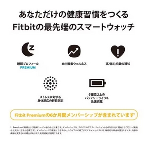 Fitbit FB521SRWT-FRCJK スマートウォッチ Fitbit Sense 2 ルナホワイト／プラチナアルミニウム