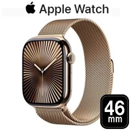 [Apple] アップル Apple Watch Series 10 GPS+Cellularモデル 46mm MC7T4J/A [ゴールドチタニウム S/M]☆