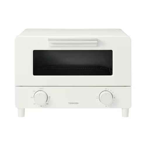 東芝 HTR-W5(W) オーブントースター 黒鉛素材ハイスペックヒーター搭載 ミルキーホワイト