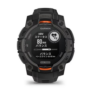 GARMIN 010-02934-30 Instinct 3 45mm Dual Power Black Bezel with Black Band 防水対応 