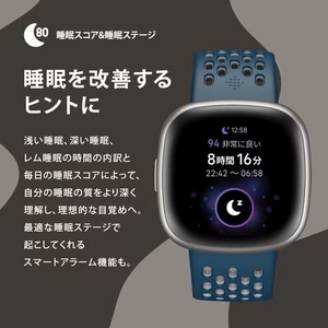 Fitbit FB523BKBK-FRCJK スマートウォッチ Fitbit Versa 4 ブラック／グラファイトアルミニウムFB523BKBKFRCJK