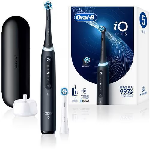 ブラウン iOG52J62KBK オーラルB 電動歯ブラシ iO5 マットブラック 歯ブラシハンドル 1本 ブラシヘッド 1本 歯磨き Oral-B 