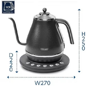 デロンギ KBOE1230JGY 温度調節電気ケトル アイコナ 1000ｍｌ グレー
