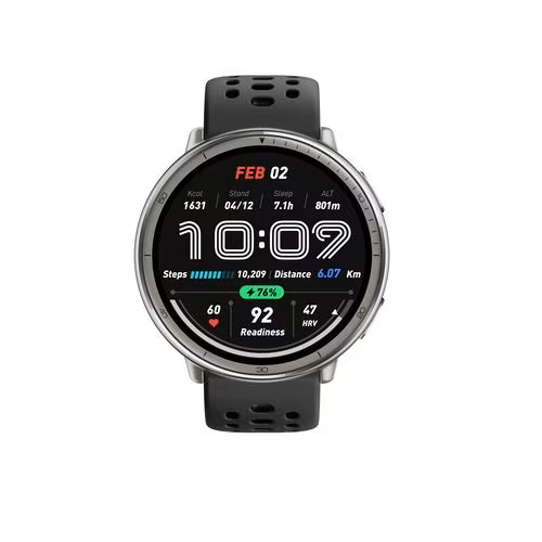 Amazfit sp170073-C226 Amazfit Active 2 Round ブラックスポーツシリコン  ブラック