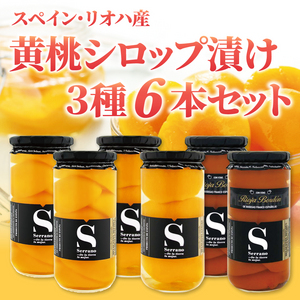 スペイン産 黄桃シロップ漬け 6本セット