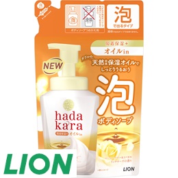 21 [ライオン] hadakara泡ボディソープオイルイン替え・2コ