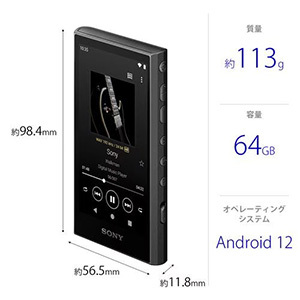 ソニー NW-A307 B ウォークマン ハイレゾ音源対応 WALKMAN A300シリーズ 64GB ブラック