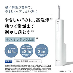 パナソニック EW-NJ80-W ジェットウォッシャー ドルツ ナノクレンズ 口腔洗浄器 白 EWNJ80W