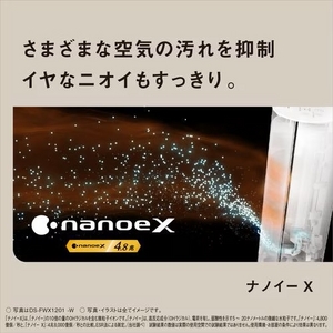 パナソニック DS-FWX1201-W セラミックファンヒーター ナノイーX搭載ファンヒーター Hot&Cool ホワイト