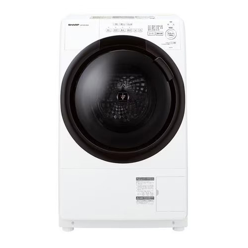 シャープ ドラム式洗濯機 左開き 洗濯7.0kg 乾燥3.5kg 幅64cm 自動お掃除 プラズマクラスター ES7S1 ホワイト系