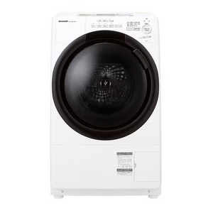 シャープ ドラム式洗濯機 左開き 洗濯7.0kg 乾燥3.5kg 幅64cm 自動お掃除 プラズマクラスター ES7S1 ホワイト系