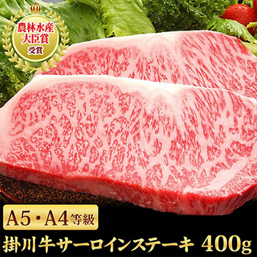 掛川牛サーロインステーキ400g(200g×2枚) wat-bf-301
