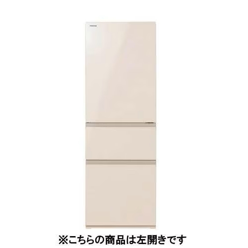 〈2025年11月24日発売予定!予約受付中〉東芝 冷蔵庫 356L 3ドア 左開き 幅 60cm 3段冷凍室 節電モード ヤマダオリジナル GR-Y36YFVL(UC) ピンク系