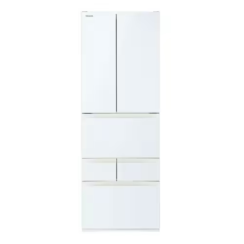 東芝 冷蔵庫 462L 6ドア 観音開き 幅 65cm 摘みたて野菜室 速鮮チルド ベジータ GR-Y460FK(EW) ホワイト系