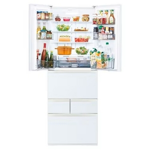 東芝 冷蔵庫 462L 6ドア 観音開き 幅 65cm 摘みたて野菜室 速鮮チルド ベジータ GR-Y460FK(EW) ホワイト系