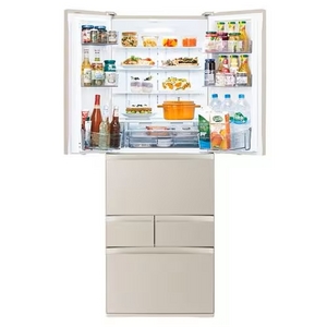 東芝 冷蔵庫 509L 6ドア 観音開き 幅 65cm 摘みたて野菜室 速鮮チルド ベジータ GR-Y510FK(EC) ゴールド系