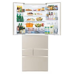 東芝 冷蔵庫 601L 6ドア 観音開き 幅 68.5cm 摘みたて野菜室 速鮮チルド ベジータ GR-Y600FK(EC) ゴールド系