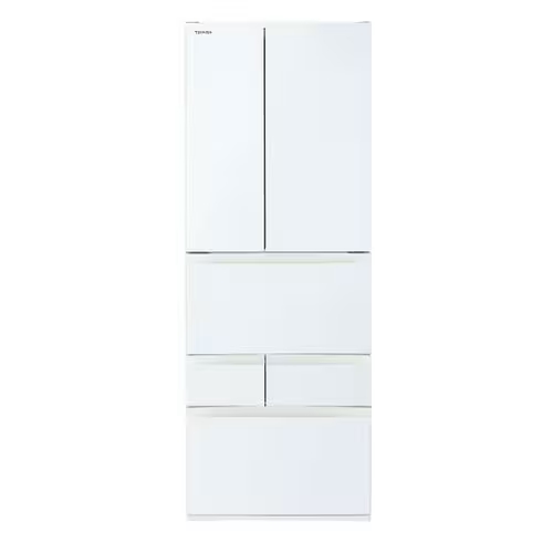 【無料長期保証1+3年付き】東芝 冷蔵庫 601L 6ドア 観音開き 幅 68.5cm 摘みたて野菜室 速鮮チルド ベジータ GR-Y600FK(EW) ホワイト系