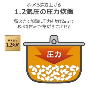 東芝 RC10FPYMX(H) 圧力IH炊飯器 炎匠炊き 備長炭ダイヤモンド銅釜 5.5合炊き ヤマダオリジナルモデル アッシュグレージュ