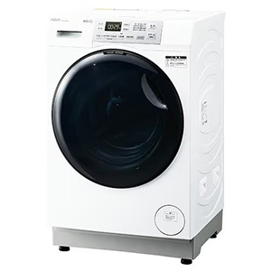 【無料長期保証1+3年付き】AQUA ドラム式洗濯機 左開き 洗濯8.0kg 乾燥4.0kg 幅幅59.5cm お湯洗い まっ直ぐドラム AQW-SD8A-L(W) ホワイト系 ヒートポンプ