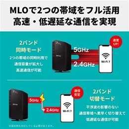 BUFFALO WSR3600BE4PBK デュアルバンドWi-Fiルーター Wi-Fi 7(11be)対応 ブラック