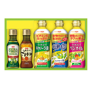 ★日清オイリオ　オリーブオイル＆バラエティオイルギフトセット 5本セット