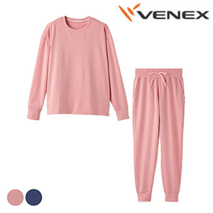 [VENEX] スタンダードドライ＋ ロングスリーブ クルーネック ジョガーパンツ 上下セット レディース