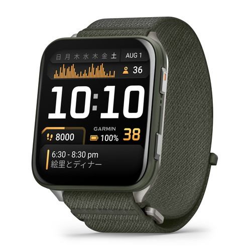 GARMIN 010-02980-22 VENU X1 スマートウォッチ ロングバッテリー 健康管理 血中酸素 AMOLED Moss