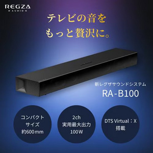 REGZA RA-B100 サウンドバー Bluetooth対応 ブラック