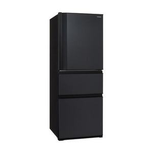東芝 冷蔵庫 326L 右開き 3ドア 60cm うるおいラップ野菜室 3段冷凍室 GR-Y33SC(KZ) ブラック系