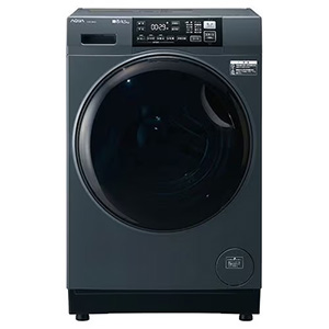 AQUA ドラム式洗濯機 左開き 洗濯8kg 乾燥4.5kg 幅59.5cm お湯洗い 除菌&無排気乾燥 まっ直ぐドラム AQW-D8A-L(K) ブラック系