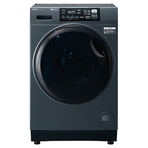 AQUA ドラム式洗濯機 左開き 洗濯8kg 乾燥4.5kg 幅59.5cm お湯洗い 除菌&無排気乾燥 まっ直ぐドラム AQW-D8A-L(K) ブラック系