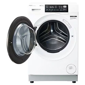 AQUA ドラム式洗濯機 左開き 洗濯8kg 乾燥4.5kg 幅59.5cm お湯洗い 除菌&無排気乾燥 まっ直ぐドラム AQW-D8A-L(W) ホワイト系