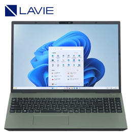 [NEC] ノートパソコン　LAVIE N16 N1675　KAE PC-N1675KAE(16型　WUXGA　Ryzen 7　16GB　512GB　Windows 11 Home　Office H&B　オリーブグリーン)☆