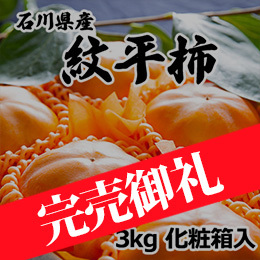 【11月上旬以降のお届け予定】[一富士][石川県産]紋平柿 約3kg 化粧箱入
