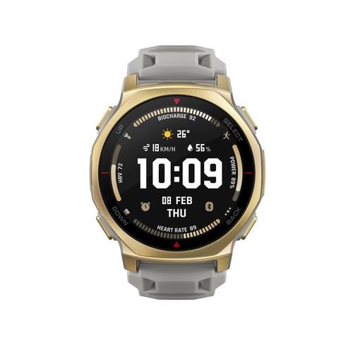 Amazfit SP170079-C243 T-Rex 3 Pro 44mm スマートウォッチ AMOLEDディスプレイ搭載 MIL規格 防水対応 アークティックゴールド