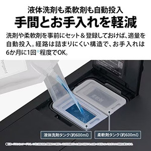 【無料長期保証1+3年付き】シャープ ES-8XS1-HL ドラム式洗濯機 左開き 洗濯8.0kg 乾燥4.0kg 幅64cm 自動投入 自動お掃除 グレー系 ヒートポンプ