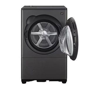 【無料長期保証1+3年付き】シャープ ES-8XS1-HR ドラム式洗濯機 右開き 洗濯8.0kg 乾燥4.0kg 幅64cm 自動投入 自動お掃除 グレー系 ヒートポンプ