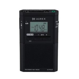 東芝 AX-PRU60(K) ポケットラジオ デカ文字表示液晶パネル搭載 USB充電対応 LEDライト付 ブラック
