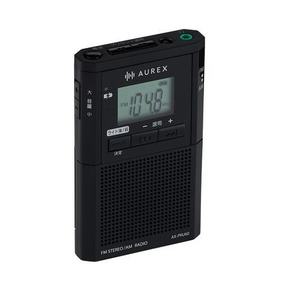 東芝 AX-PRU60(K) ポケットラジオ デカ文字表示液晶パネル搭載 USB充電対応 LEDライト付 ブラック