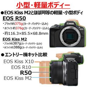 キヤノン デジタル一眼カメラ EOS R50 ダブルズームキット ホワイト