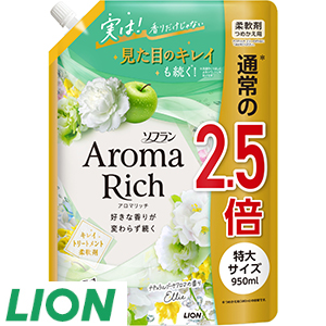 35[ライオン] ソフランアロマリッチエリー替え特大（950ml×1コ）