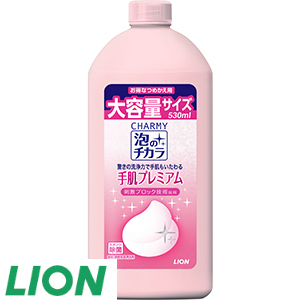 37[ライオン] チャーミー泡のチカラ手肌プレミアム替え（530ml×2本）